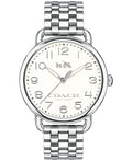 Coach Delancey Classic White Dial Silver Steel Strap Watch for Women - 14502260