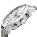 Calvin Klein City Chronograph White Dial White Leather Strap Watch for Men - K2G271Q4