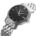 Tissot T Classic Bridgeport Black Dial Silver Steel Strap Watch For Men - T097.410.11.058.00