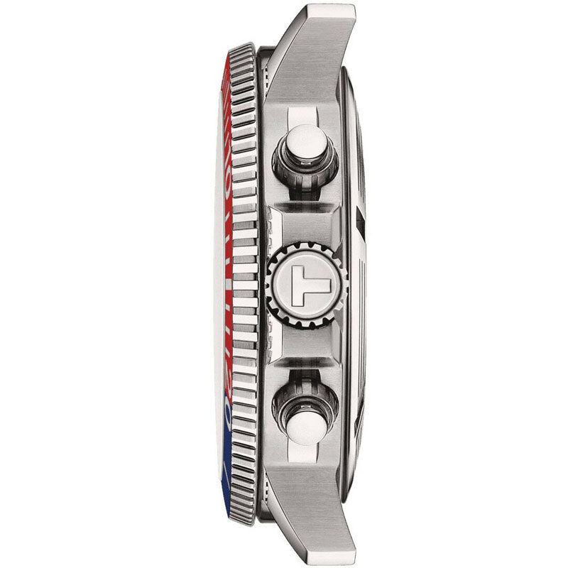 Tissot Seaster 1000 Quartz Chronograph Blue Dial Silver Steel Strap Watch For Men - T120.417.11.041.03