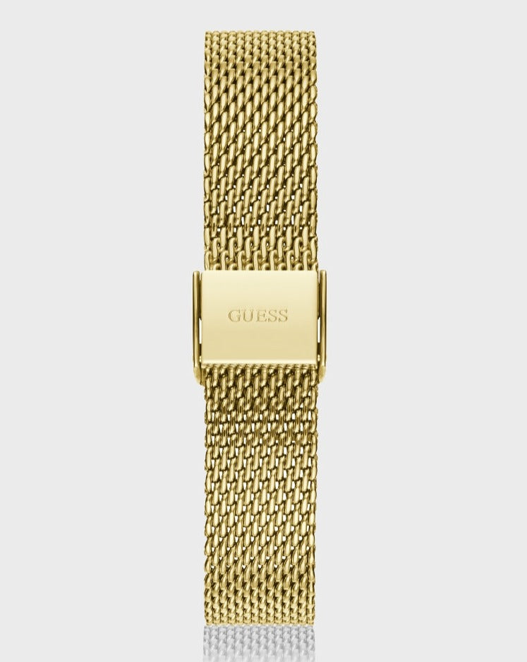 Guess Richmond Gold Dial Gold Mesh Bracelet Watch for Men - W1263G2