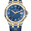 Maurice Lacroix Aikon Blue Dial Blue Leather Strap Watch for Men - AI1008-PVY11-432-1