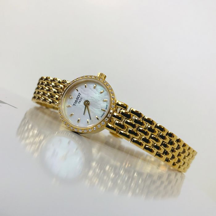 Tissot T-Lady Lovely Mother of Pearl Dial Gold Stainless Steel Watch For Women - T058.009.63.116.00