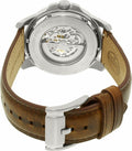 Fossil Grant Automatic Skeleton White Dial Brown Leather Strap Watch for Men - ME3099
