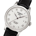 Tissot T Classic Le Locle Silver Dial Black Leather Strap Watch For Men - T41.1.423.33