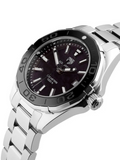 Tag Heuer Aquaracer Quartz Black Dial Silver Steel Strap Watch for Women - WAY131K.BA0748