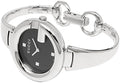 Gucci Guccissima Black Dial Silver Steel Strap Watch For Women - YA134301