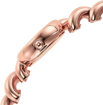Emporio Armani Retro Quartz Silver Dial Rose Gold Steel Strap Watch For Women - AR1776