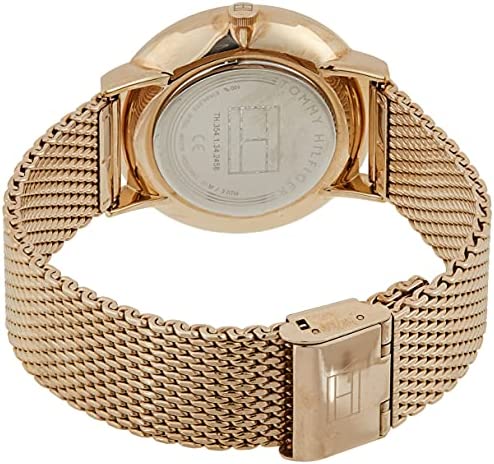 Tommy Hilfiger Brooklyn Grey Dial Gold Mesh Bracelet Watch for Men - 1791506
