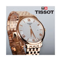 Tissot T Classic Tradition White Dial Rose Gold Stainless Steel Strap Watch For Women - T063.610.33.038.00