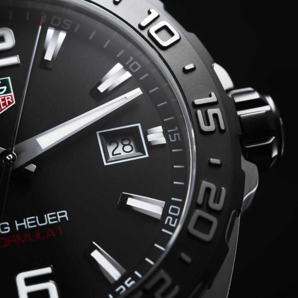 Tag Heuer Formula 1 Quartz Black Dial Black Rubber Strap Watch for Men - WAZ1110.FT8023