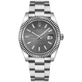 Rolex Oyster Grey Dial Oystersteel & White Gold Steel Strap Watch for Men - M126334-0013