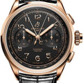 Breitling Premier B15 Datora 42 Black Dial Black Leather Strap Watch for Men - RB1510251B1P1