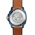 Fossil Modern Machine Automatic Skeleton Silver Dial Brown Leather Strap Watch for Men - ME3135