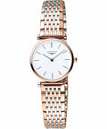 Longines La Grande Classique De Longines White Dial Two Tone Mesh Bracelet Watch for Women - L4.209.1.92.7