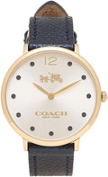 Coach Slim Easton Silver Dial Blue Leather Strap Watch for Women - 14502687