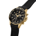 Maserati SFIDA Chronograph Black Dial Rubber Strap Watch For Men - R8871640001