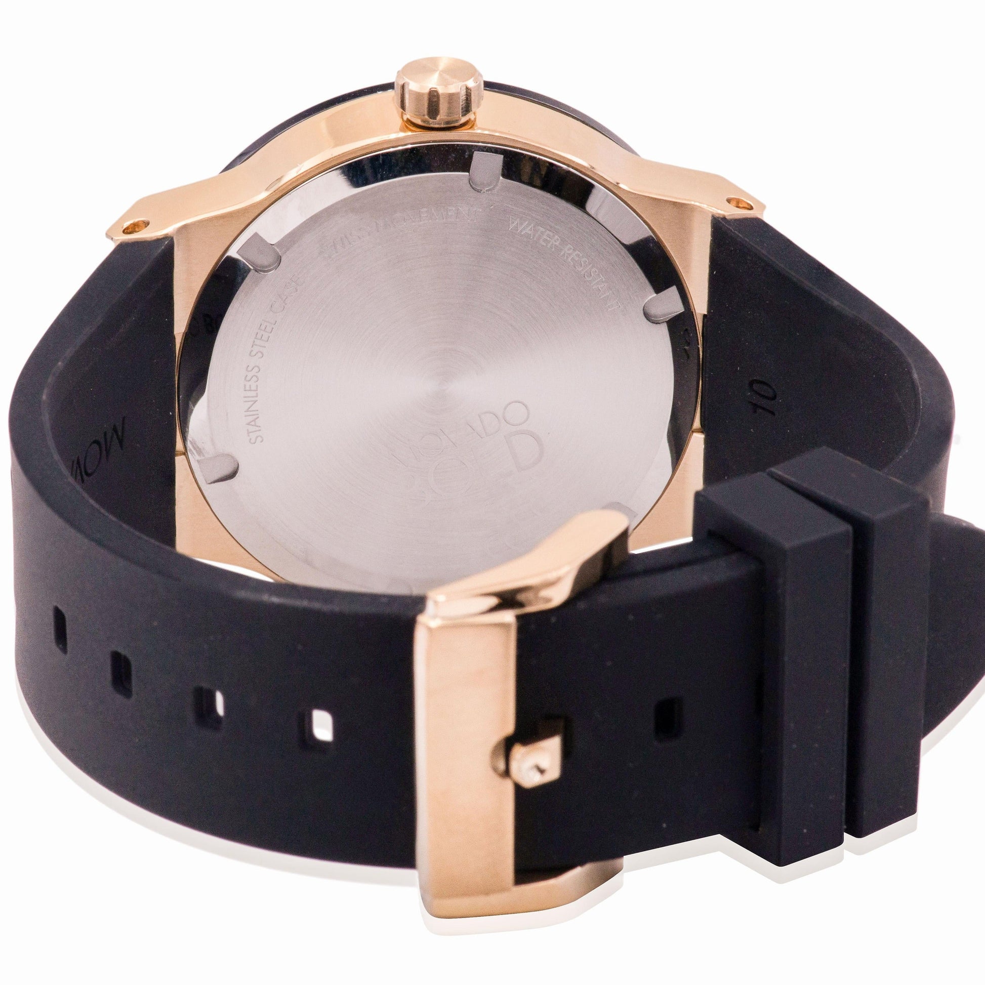 Movado Bold Black Dial Black Rubber Strap Watch for Men - 3600623