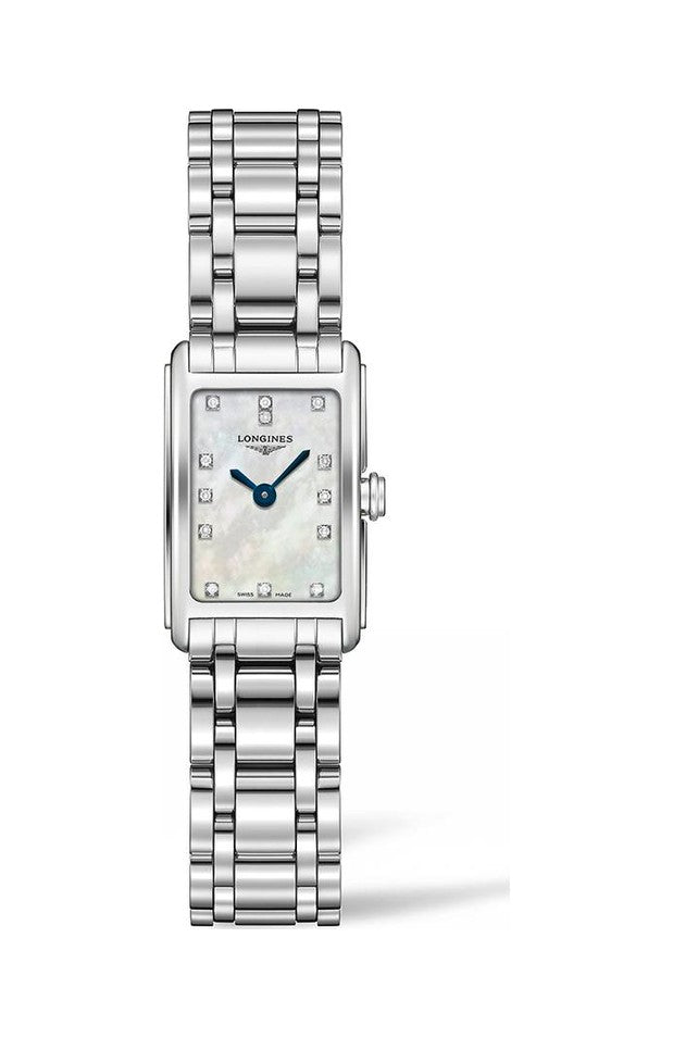 Longines Dolcevita Diamonds Mother of Pearl Dial Silver Steel Strap Watch for Women - L5.258.4.87.6