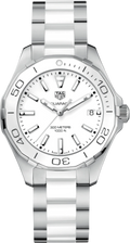 Tag Heuer Aquaracer Quartz White Dial Two Tone Steel Strap Watch Women - WAY131B.BA0914