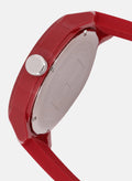Tommy Hilfiger Denim Quartz Red Dial Red Rubber Strap Watch for Men - 1791480