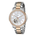 Fossil Architect Automatic Silver Dial Two Tone Steel Strap Watch for Women - ME3058