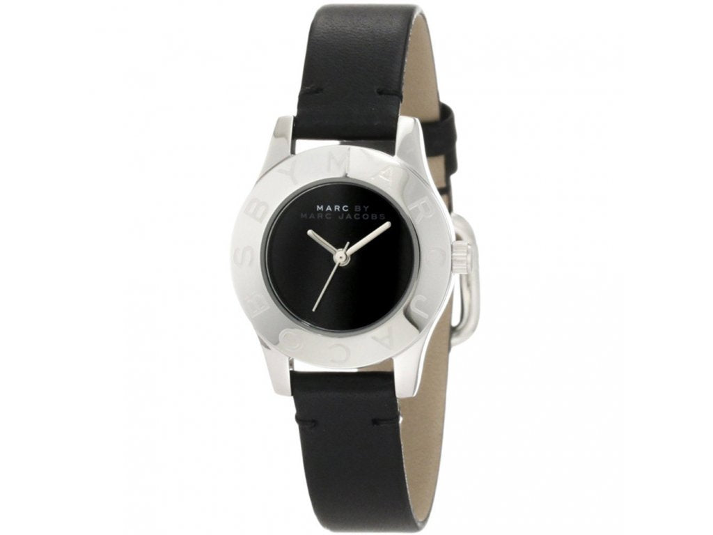 Marc Jacobs Blade Black Dial Black Leather Strap Watch for Women - MBM1211