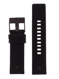 Diesel Little Daddy Chronograph Black Dial Black Leather Strap Watch For Men - DZ7291
