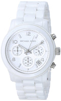 Michael Kors Runway Ceramic White Dial White Steel Strap Watch for Women - MK5161