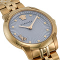 Versace Audrey Quartz Grey Dial Gold Steel Strap Watch for Women - VELR00719