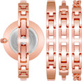 Emporio Armani Retro Quartz Silver Dial Rose Gold Steel Strap Watch For Women - AR1776