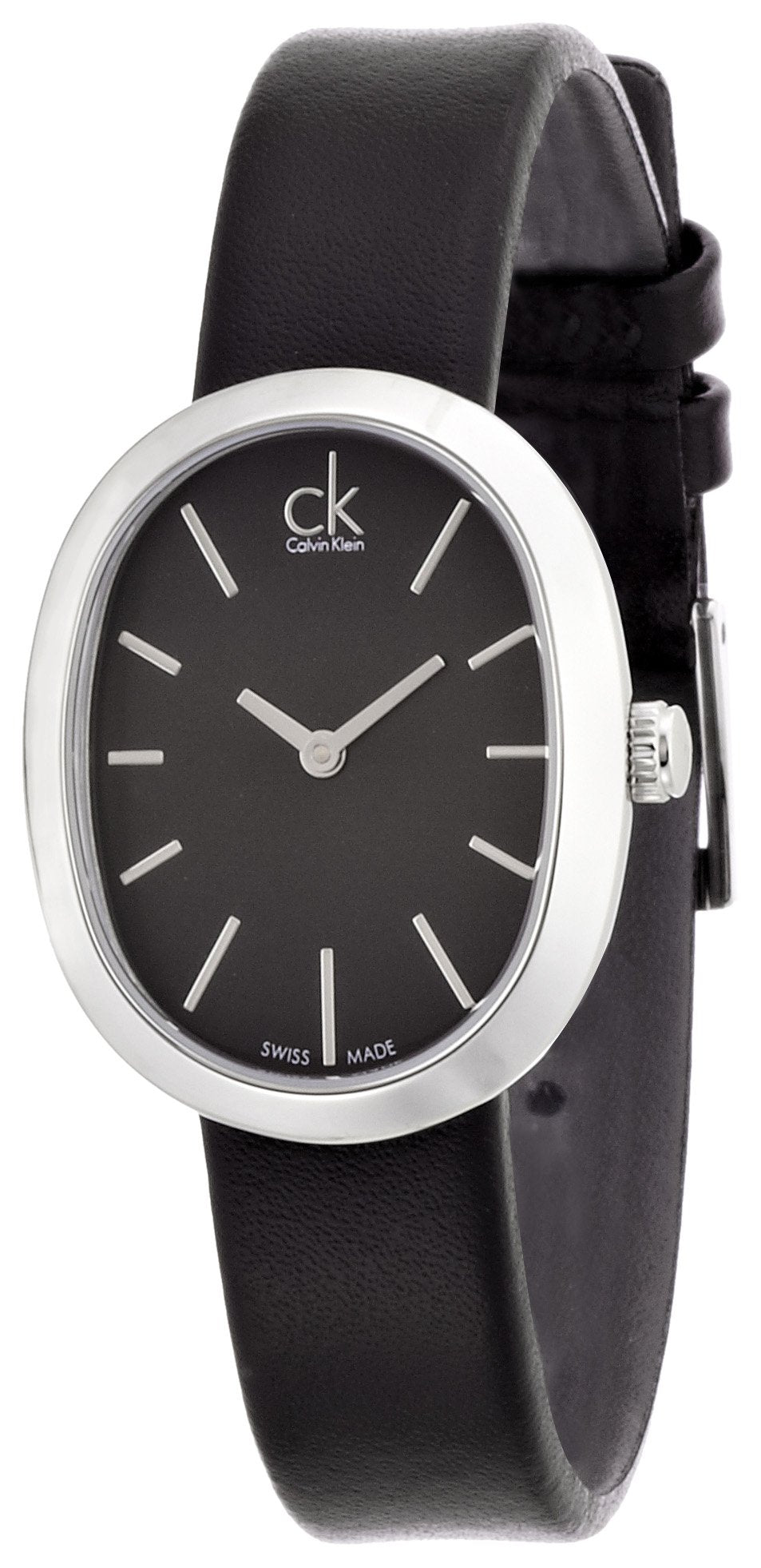 Calvin Klein Incentive Black Dial Black Rubber Strap Watch for Women - K3P231C1