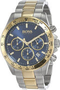 Hugo Boss Hero Blue Dial Two Tone Steel Strap Watch for Men - 1513767