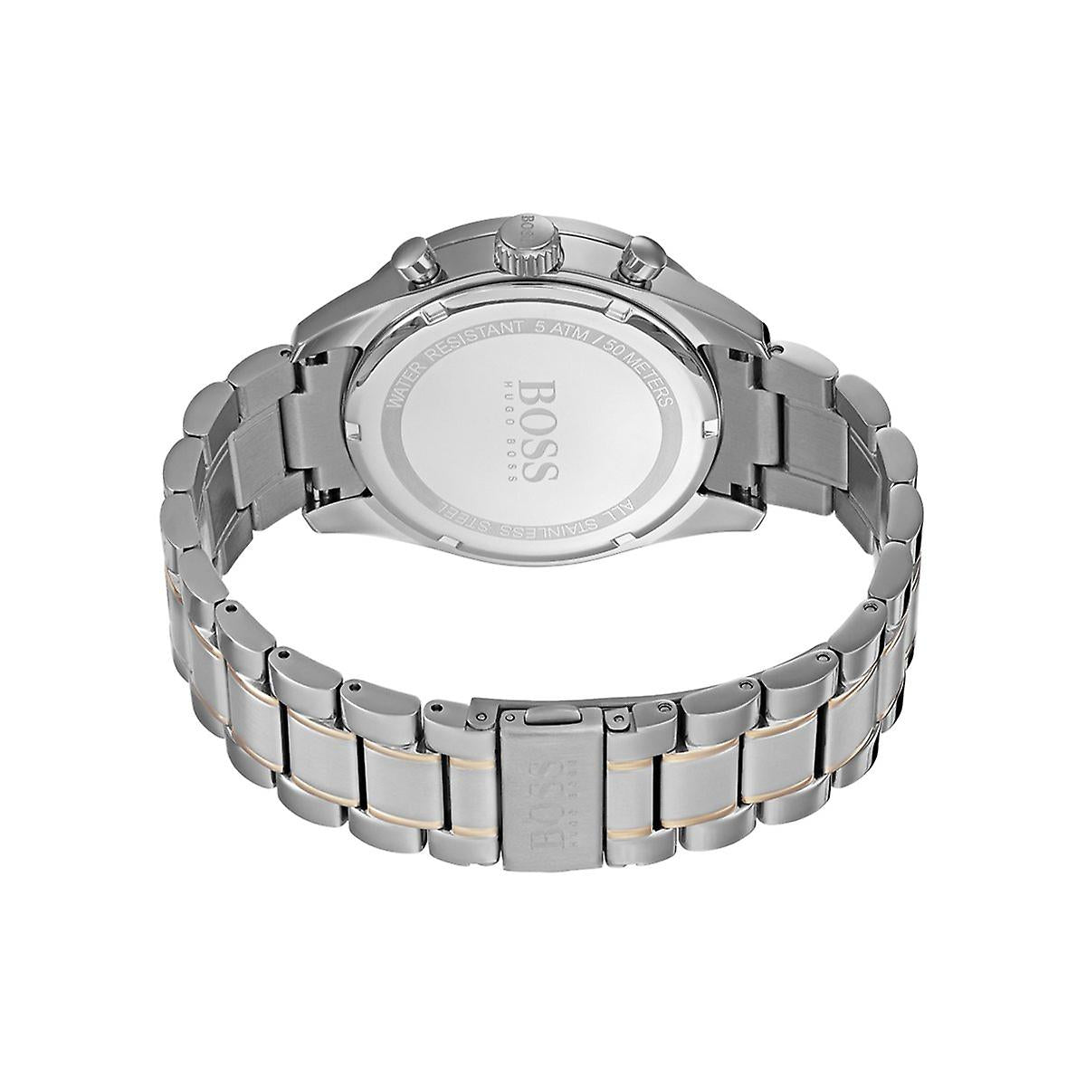 Hugo Boss Trophy Chronograph Grey Dial Silver Steel Strap Watch for Men - 1513634