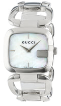 Gucci G-Class Mother of Pearl Dial Silver Steel Strap Watch For Women - YA125404