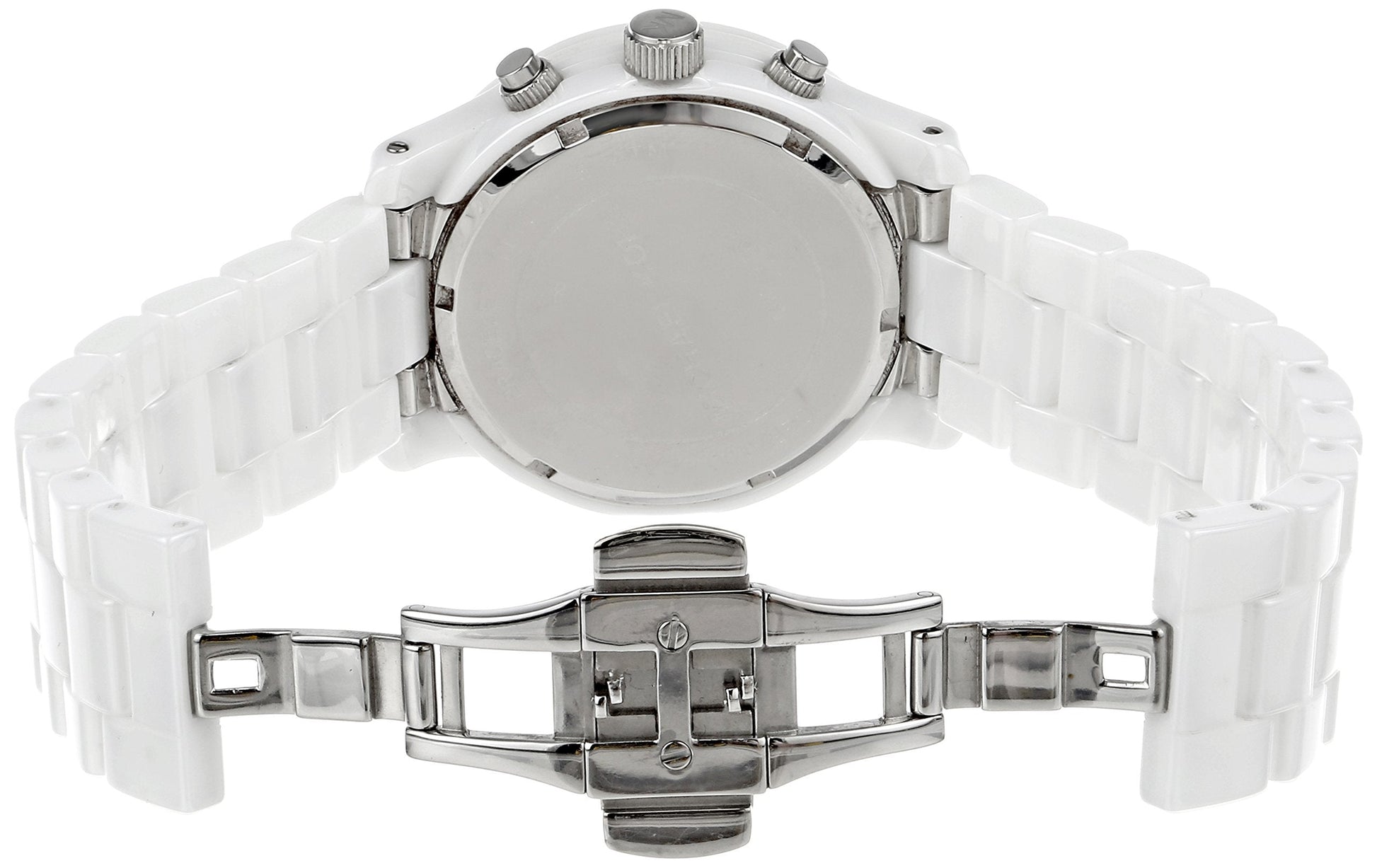 Michael Kors Runway Ceramic White Dial White Steel Strap Watch for Women - MK5161