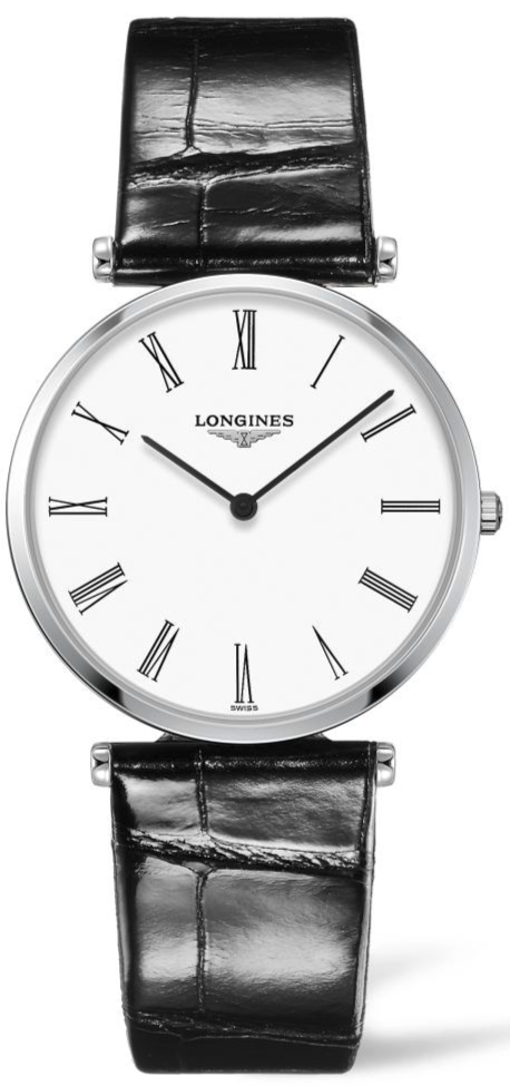 Longines La Grande Classique De Longines White Dial Black Leather Strap Watch for Women - L4.755.4.11.2