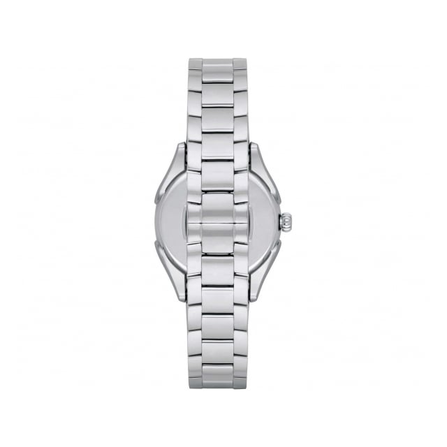 Emporio Armani Valeria Quartz Mother of Pearl Dial Silver Steel Strap Watch For Women - AR11030