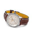 Breitling Navitimer 1 Automatic 41mm White Dial Brown Leather Strap Mens Watch - U17326241G1P2