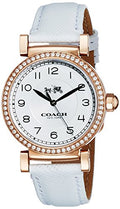 Coach Madison White Dial White Leather Strap Watch for Women - 14502401