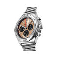 Breitling Chronomat B01 42 Brown Dial Silver Steel Strap Watch for Men - AB0134101K1A1