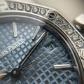 Audemars Piguet Royal Oak 50th Anniversary Diamond Ice Blue Dial Silver Steel Strap Watch for Men - 15551ST.ZZ.1356ST.01