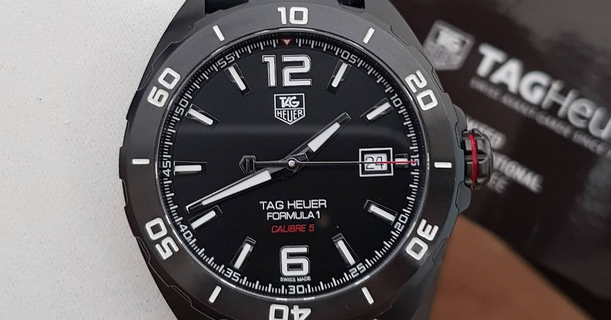 Tag Heuer Formula 1 Automatic Black Dial Black Rubber Strap Watch for Men - WAZ2115.FT8023