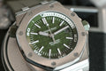Audemars Piguet Royal Oak Offshore Diver Green Dial Green Rubber Strap Watch for Men - 15710ST.OO.A052CA.01