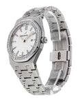 Audemars Piguet Royal Oak Quartz Diamonds White Dial Silver Steel Strap Watch for Women - 67651ST.ZZ.1261ST.01