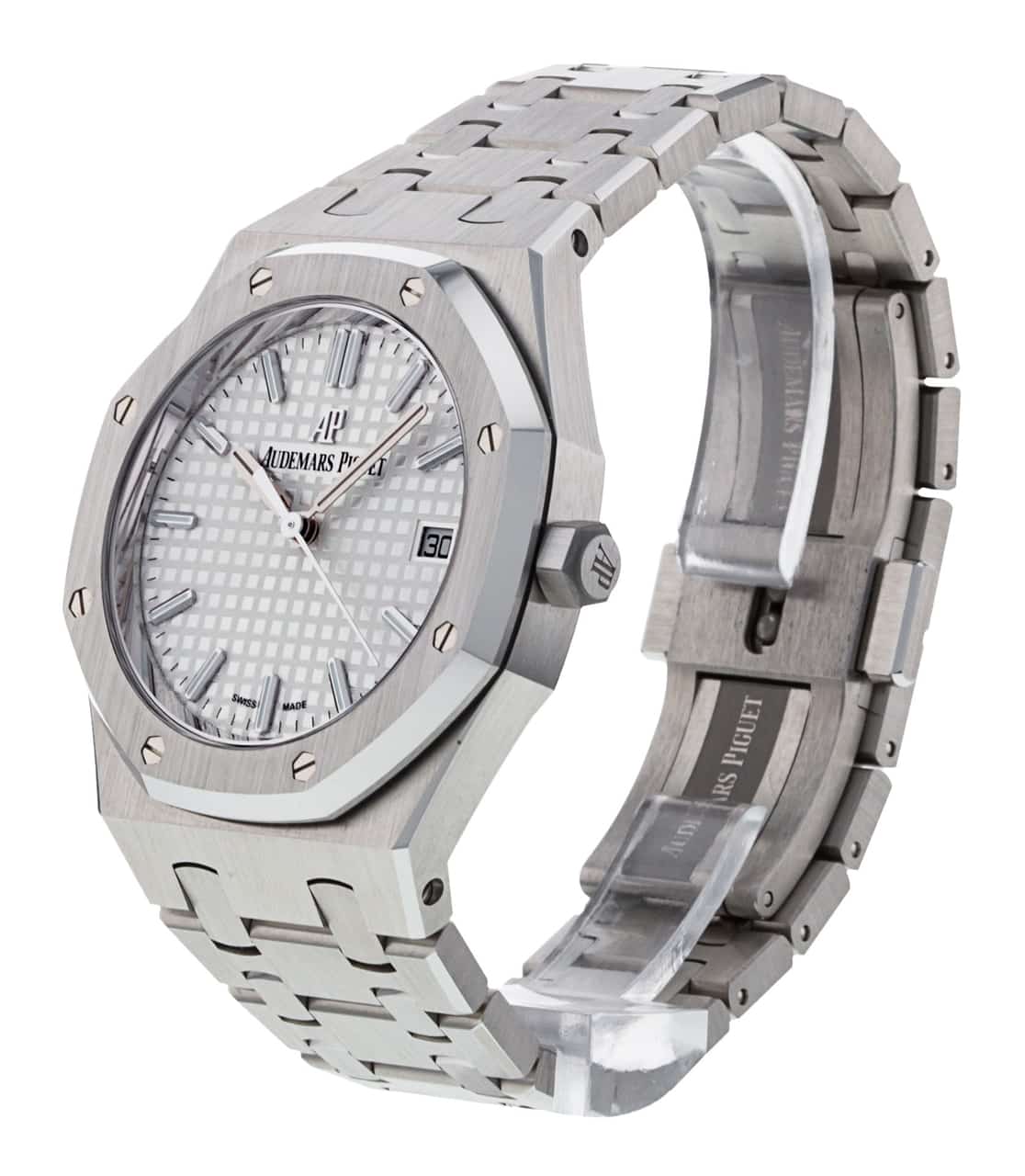 Audemars Piguet Royal Oak Automatic White Dial Silver Steel Strap Watch for Women - 77350ST.OO.1261ST.01