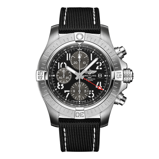 Breitling Avenger B01 Chronograph GMT Black Dial Black Nylon Strap Watch for Men - A24315101B1X1