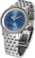 Breitling Navitimer Automatic 38mm Blue Dial Silver Steel Strap Mens Watch - A17325211C1A1