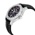 Breitling Avenger II Seawolf 45mm Volcano Black Dial Black Leather Strap Mens Watch - A1733110/BC31/436X