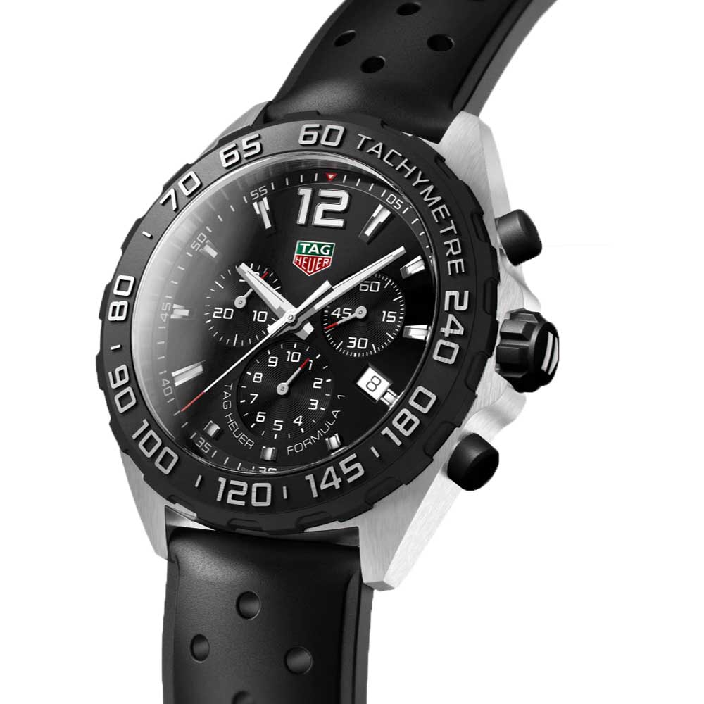 Tag Heuer Formula 1 Quartz Black Dial Black Rubber Strap Watch for Men - CAZ1010.FT8024